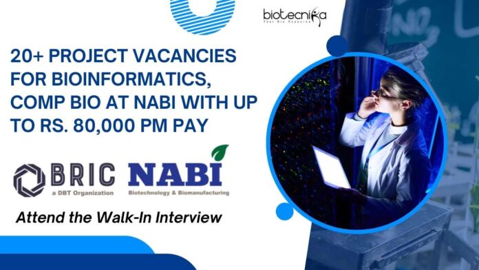NABI Bioinformatics Projects Vacancies
