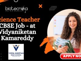 Science Teacher CBSE Job - at Vidyaniketan Kamareddy
