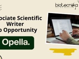 Associate Scientific Writer Job Opportunity
