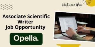Associate Scientific Writer Job Opportunity