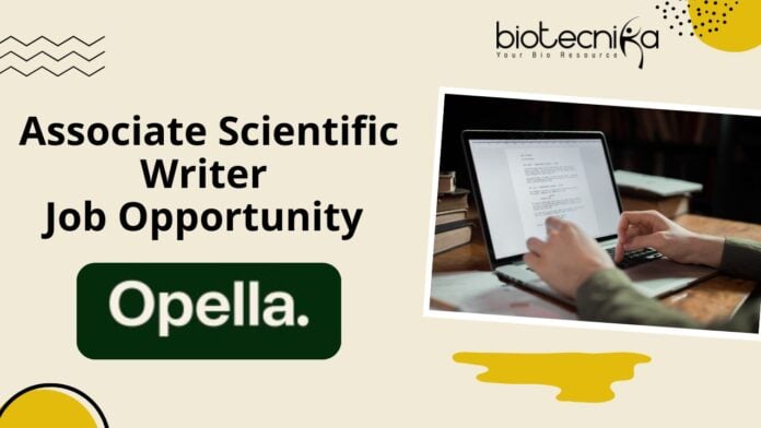 Associate Scientific Writer Job Opportunity