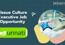 Tissue Culture Executive Job Opportunity
