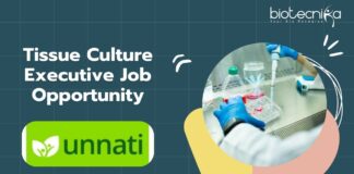 Tissue Culture Executive Job Opportunity