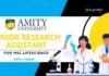 Junior Research Assistant at Amity University for M.Sc Lifescience!