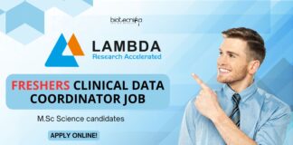 Freshers Clinical Data Coordinator Job at Lambda Therapeutics!