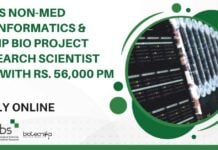 NCBS Non-Med Bioinformatics Project Research Scientist