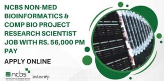 NCBS Non-Med Bioinformatics Project Research Scientist