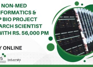 NCBS Non-Med Bioinformatics Project Research Scientist