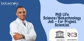 PhD Life Science/Biotechnology Job - For Project Scientist