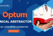 Optum Lifescience Job for the role Clinical Abstractor - B.Sc, Apply!