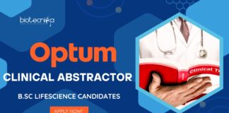 Optum Lifescience Job for the role Clinical Abstractor - B.Sc, Apply!