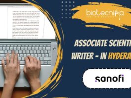 Associate Scientific Writer at Sanofi