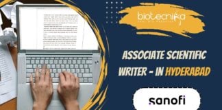 Associate Scientific Writer at Sanofi