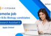 Remote Job at Eversana - BSc Biology Apply For Research Post!