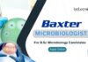 Microbiologist Job at Baxter for B.Sc Microbiology - Apply!