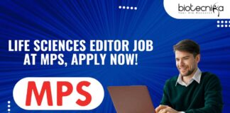 Life Sciences Editor Job at MPS, Apply Now!