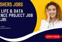 Freshers Life Science Project Job at SJRI