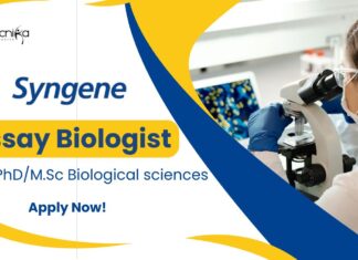 Syngene Ph.D Biological Science Job as Assay Biologist - Apply!