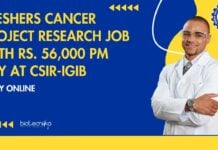Freshers Biological Sciences Project Jobs