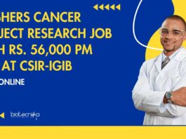 Freshers Biological Sciences Project Jobs