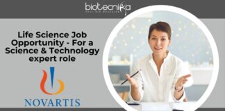 Life Science Job Opportunity - For a Science & Technology expert role