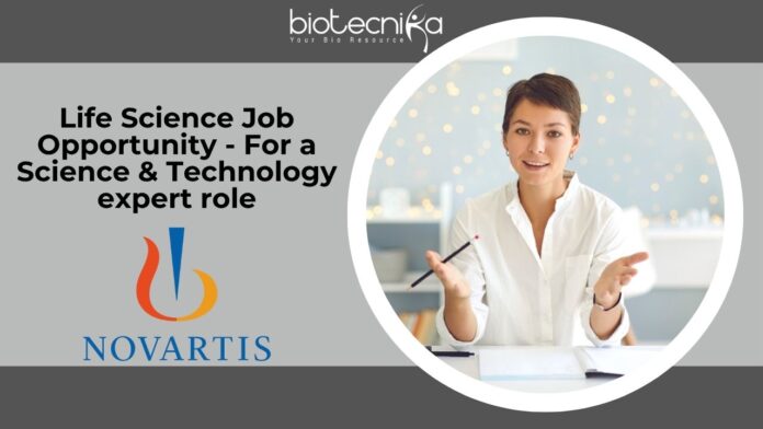 Life Science Job Opportunity - For a Science & Technology expert role