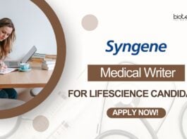 Medical Writer Job at Syngene for M.Sc/B.Sc Lifescience - Apply!