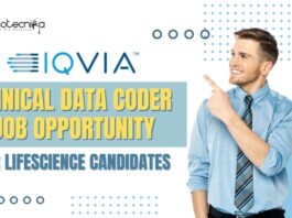 IQVIA Clinical Data Coder Job for Lifescience candidates - Apply!