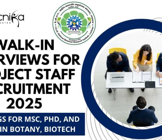 CSIR-NBRI Recruitment 2025 Walk-in for Project Posts