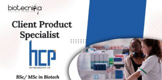 Client Product Specialist Job in Ahmedabad | BSc/ MSc in Biotech Candidates Apply Now HCP Wellness