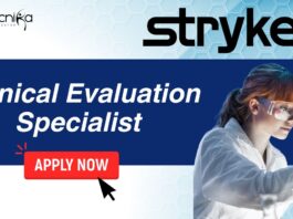 Clinical Evaluation Specialist at Stryker, Life Science candidates apply now!