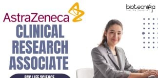 Clinical Research Associate at AstraZeneca, BSc Life Science candidates can apply!
