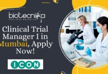 Clinical Trial Manager I in Mumbai