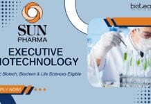 Executive Biotechnology Job at Sun Pharma