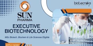 Executive Biotechnology Job at Sun Pharma