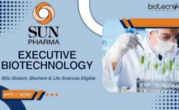 Executive Biotechnology Job at Sun Pharma