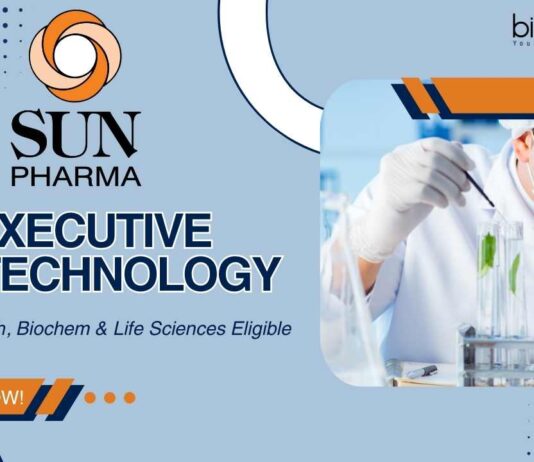 Executive Biotechnology Job at Sun Pharma