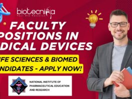 Faculty Jobs at NIPER Raebareli Life Sciences & Biomed