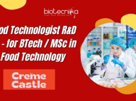 Food Technologist R&D QA