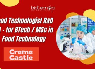 Join Creme Castle: Hiring Food Technologist for Bakery R&D + QA Food Technologist R&D QA