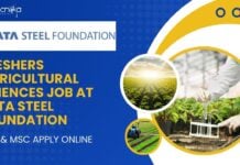 Freshers Agricultural Sciences Job at Tata Steel Foundation