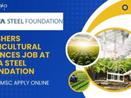 Freshers Agricultural Sciences Job at Tata Steel Foundation