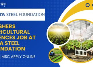 Freshers Agricultural Sciences Job at Tata Steel Foundation