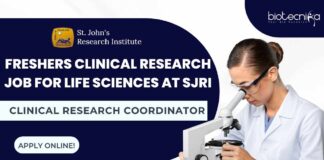 Freshers Clinical Research Job For Life Sciences