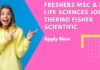 Freshers MSc & PhD Life Sciences Jobs