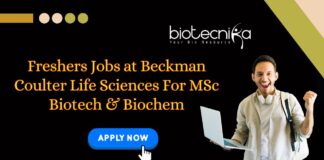 Freshers Jobs at Beckman Coulter