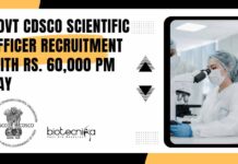 Govt CDSCO Biology Jobs