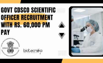 Govt CDSCO Biology Jobs