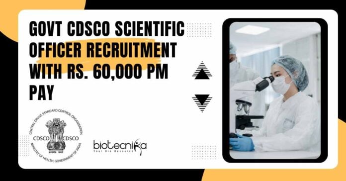 Govt CDSCO Biology Jobs