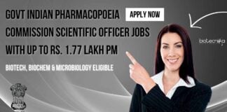 Govt Biotech Jobs IPC